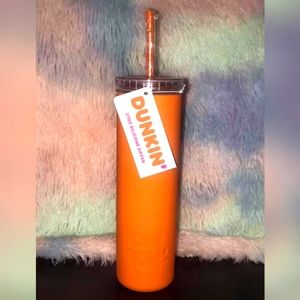 🔥Authentic Orange Dunkin Donuts Silicone Sipper